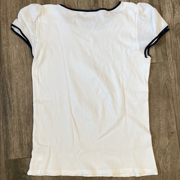 Ralph Lauren White Ribbed Top - Picture 3 of 3